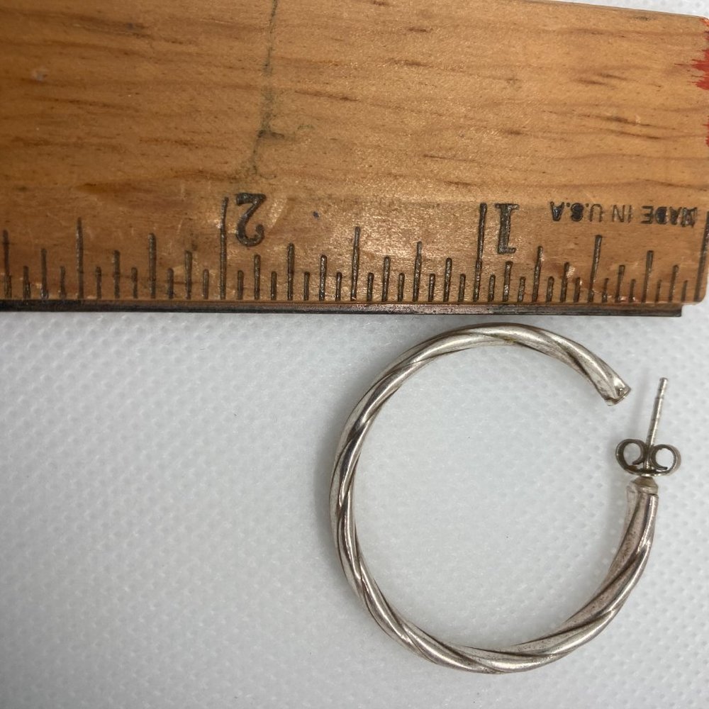 Bold Sterling Hoops 8g - Picture 3 of 7